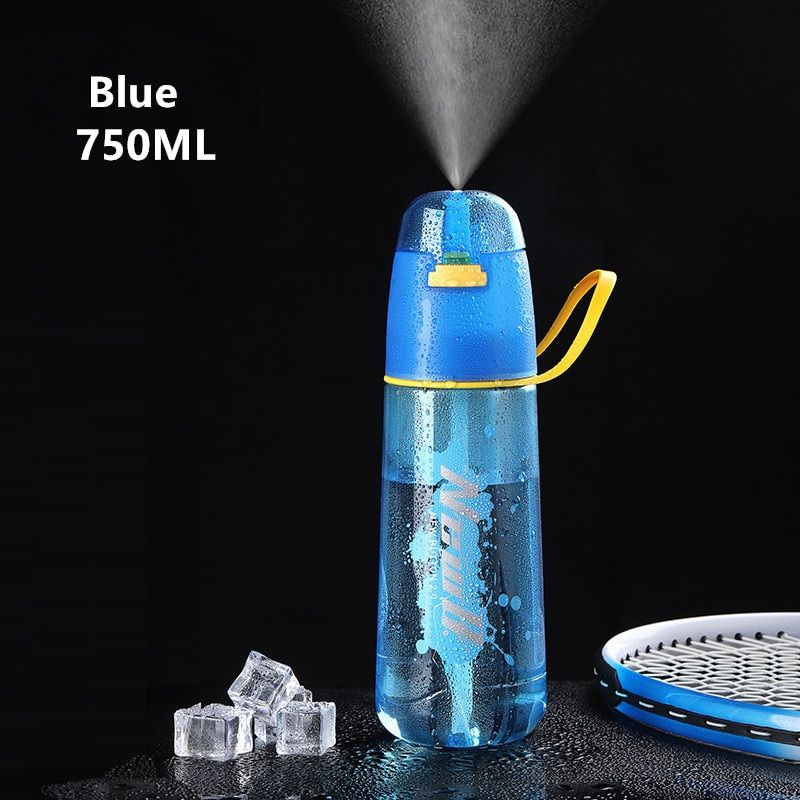 2021 New Spray Water Bottle BPA Free 600ml Outdoor Sport Gym Fitness Drinking Bottle Multifunctional Sport Shaker Bottle