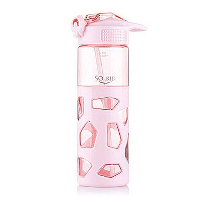 SO-KID 1PCS 700Ml Fashion Water Bottle with Straw Anti Scalding Set Sports Shaker Water Bottle Milk Tea Water Bottle