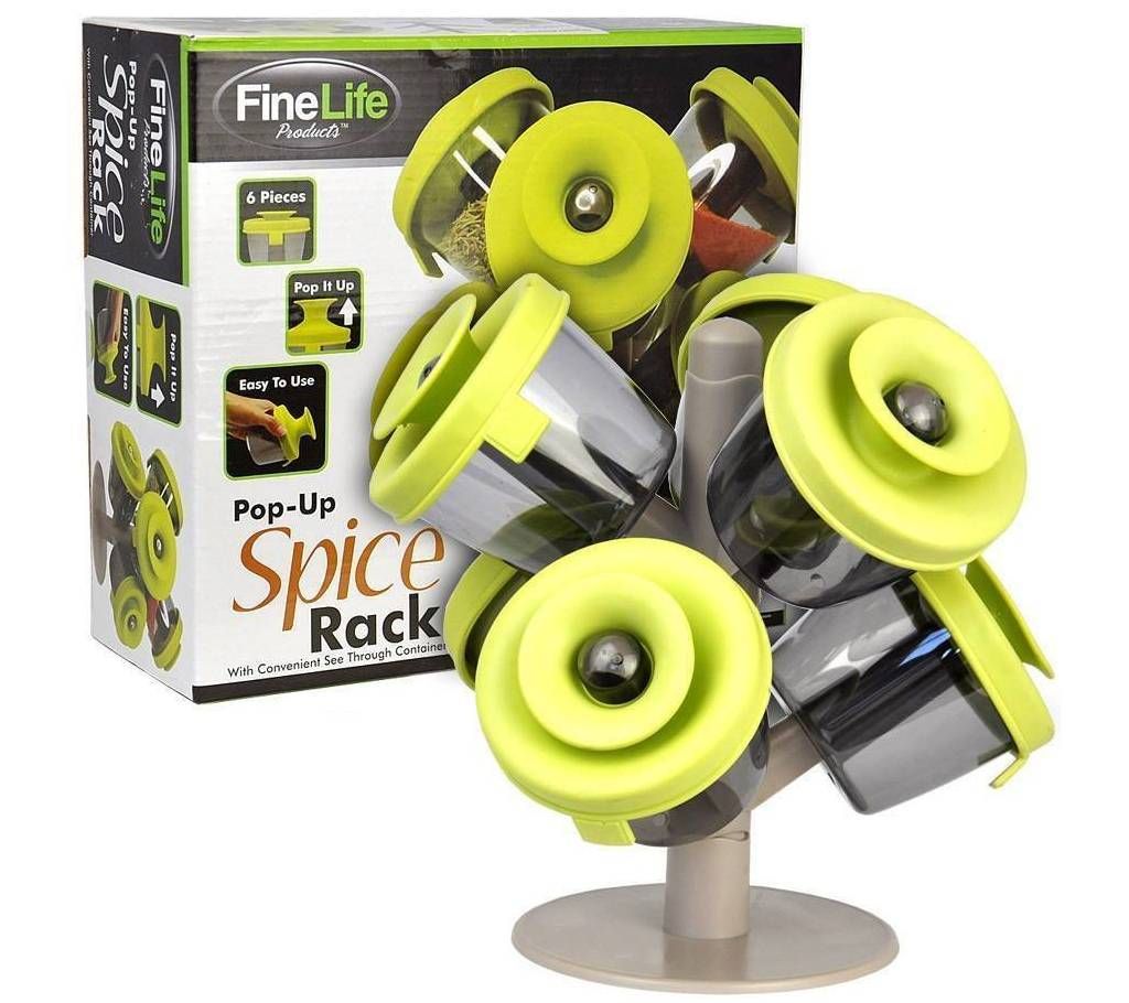 Kitchen Spice Rack - 6 pcs Jar 