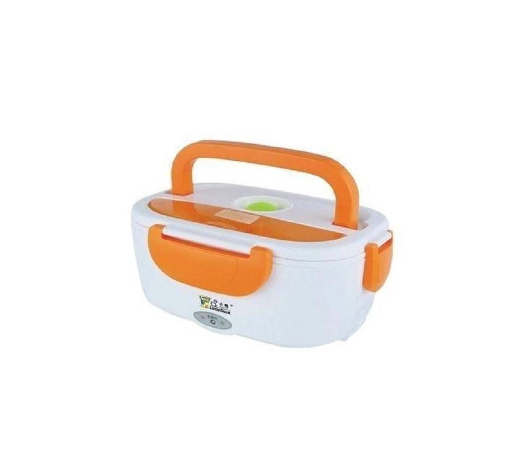 Portable Electric Lunch Box - Orange and White