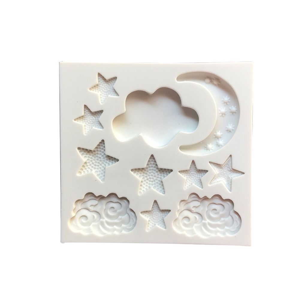 Silicone Mold Moon Cloud Star Cake Decorating Chocolate Fondant Mould DIY Tool