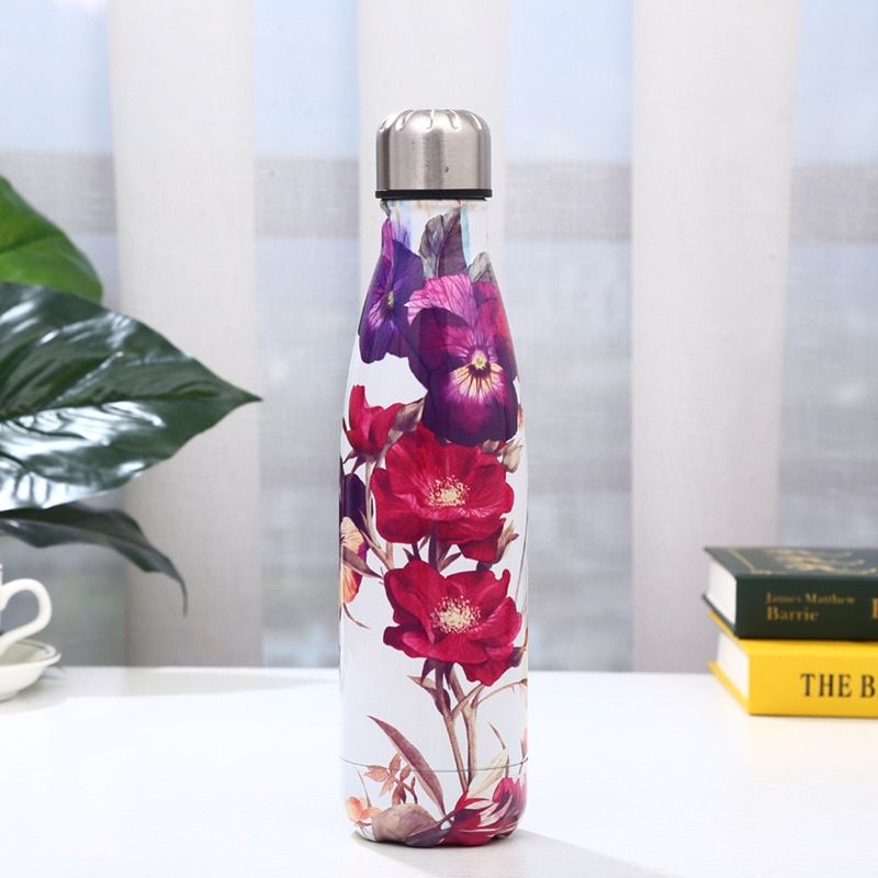 500ml Water bottle cola bottle vacuum flask 304 stainless steel creative bowling sports bottle color changing cups free shiping