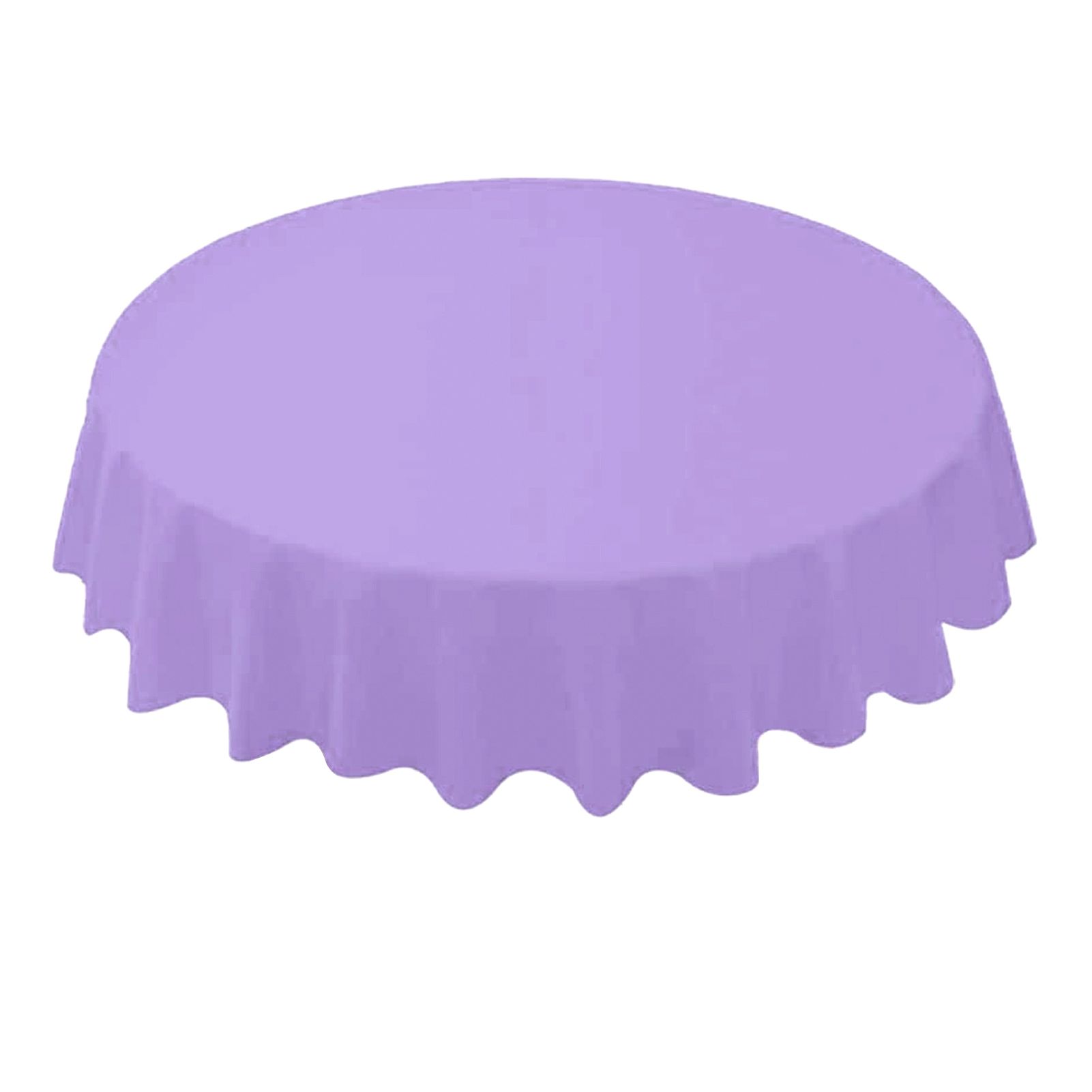 84 Inch Round Tablecloth Simple Disposable PE Waterproof Thicker Table Cover Fabric for Home