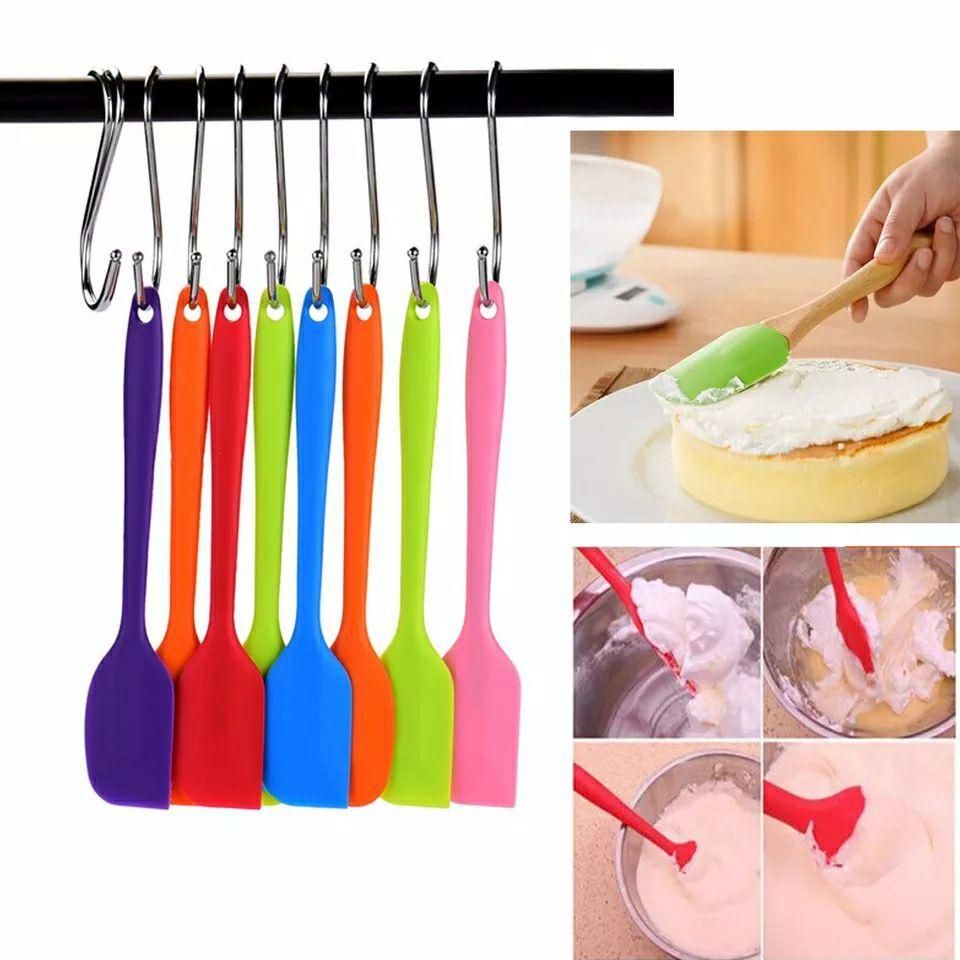 Baking Tools for Cake Double Spatula Silicone Spoon Baking and Pastry Spatulas Scraper Dough Mixer Butter Ice Cream Scoop(null)
