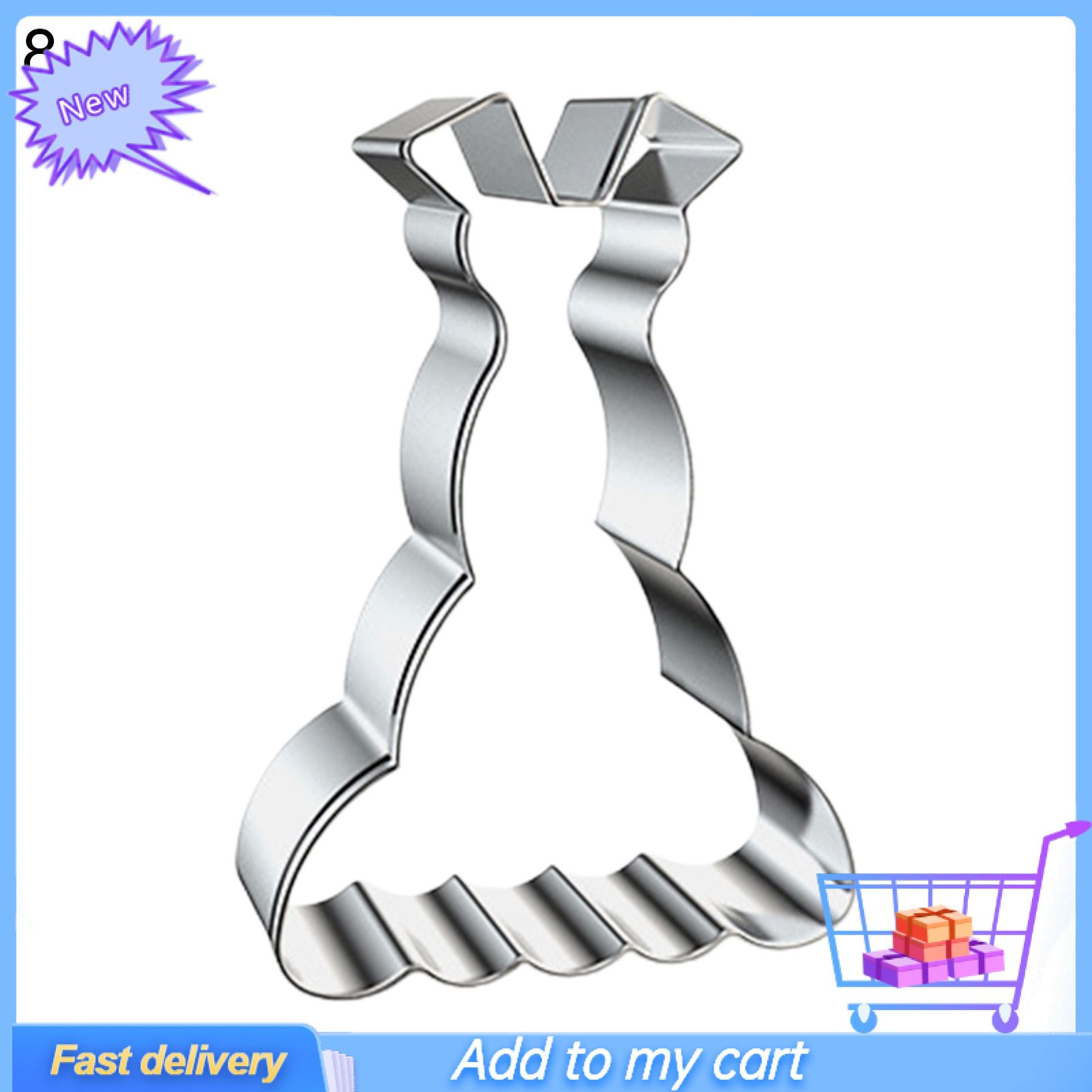 Cookie Cutter Food Grade Cake Decoration Stainless Steel DIY Dress Shaped Baking Biscuit Mold for Bakery