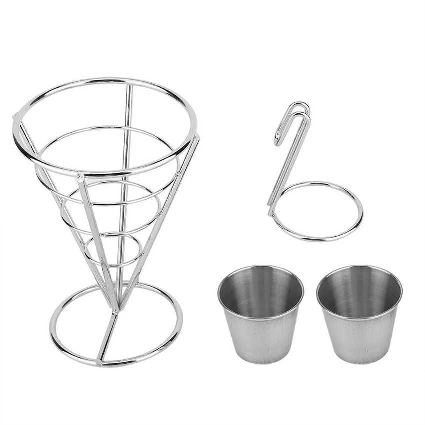 Plating French Fries Stand Buffet Cone Snacks Display Baskets