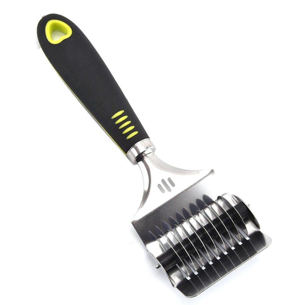 Noodle Cutter Roller Non-slip Comfort Handle Stainless Steel Spaghetti Maker