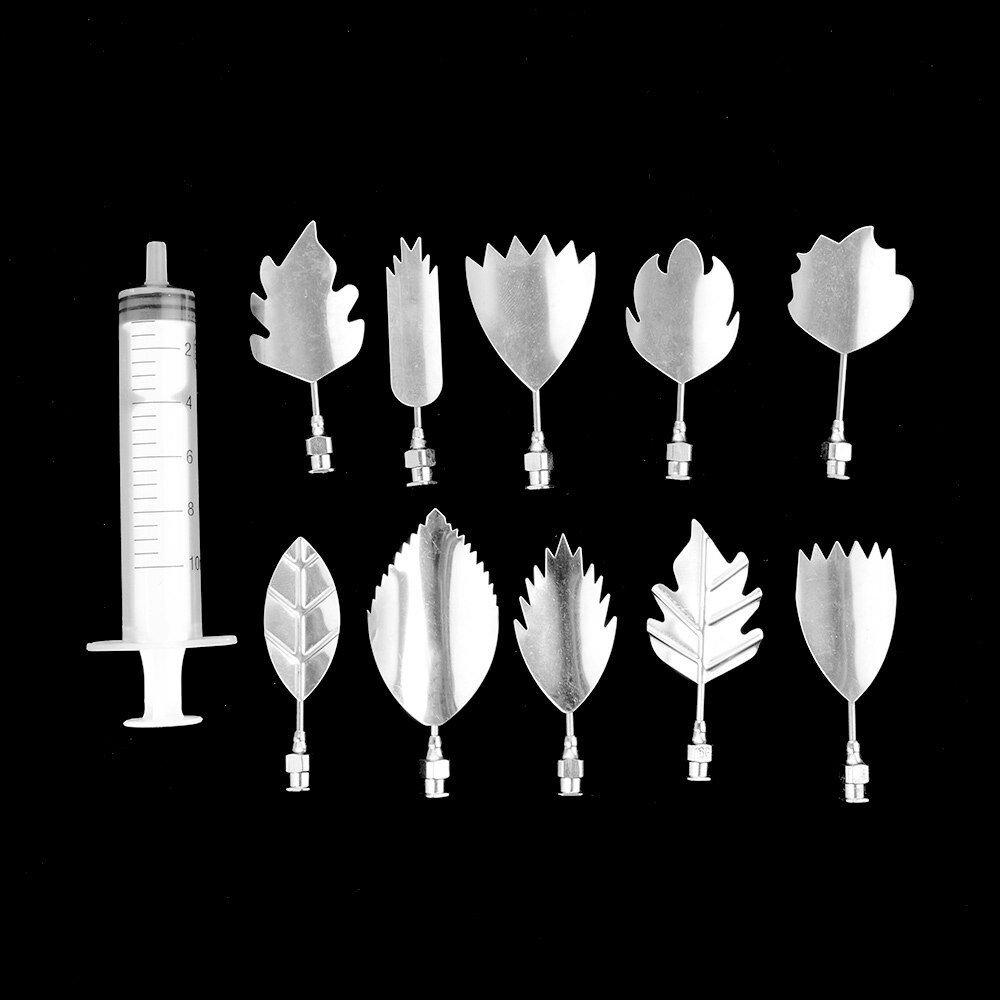 10pcs/set 3D Jelly Flower Art Tools Jelly Cake Gelatin Pudding Nozzle Syringe Nozzle Set Cake Decorating Tools