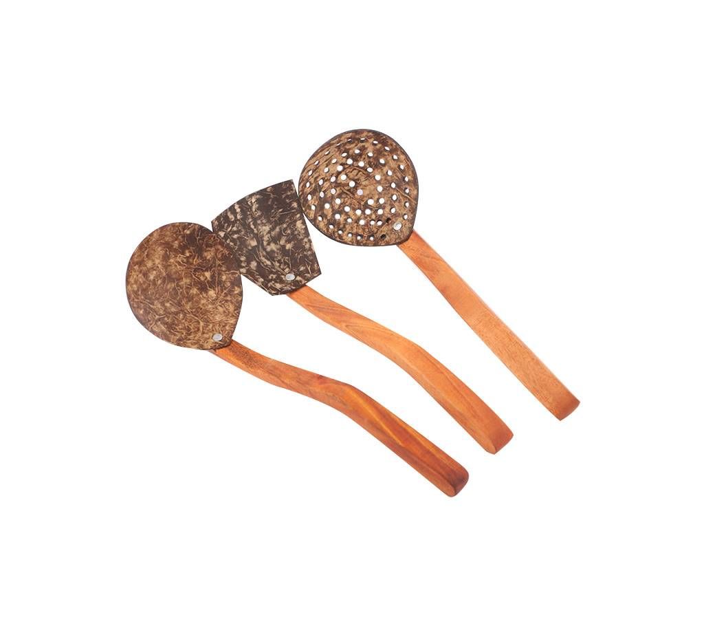 Coconut shell kitchen Spoon Set