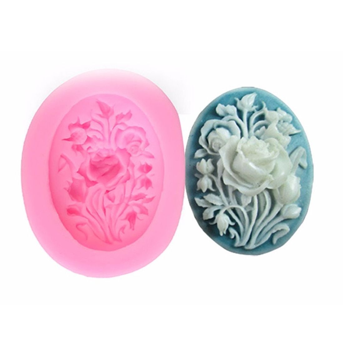 Silicone Mold Cake Decorating Tools 3D Silicone Rose Shape Mold For Soap Candy Chocolate Ice Flowers Cake decorating tools
