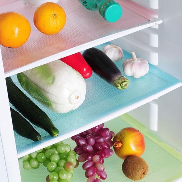 3pcs - Multifunction Refrigerator Mat Antifouling Mildew Moisture Tailorable Pad Non-Slip Fridge Waterproof Shelf Drawer Liner Mats
