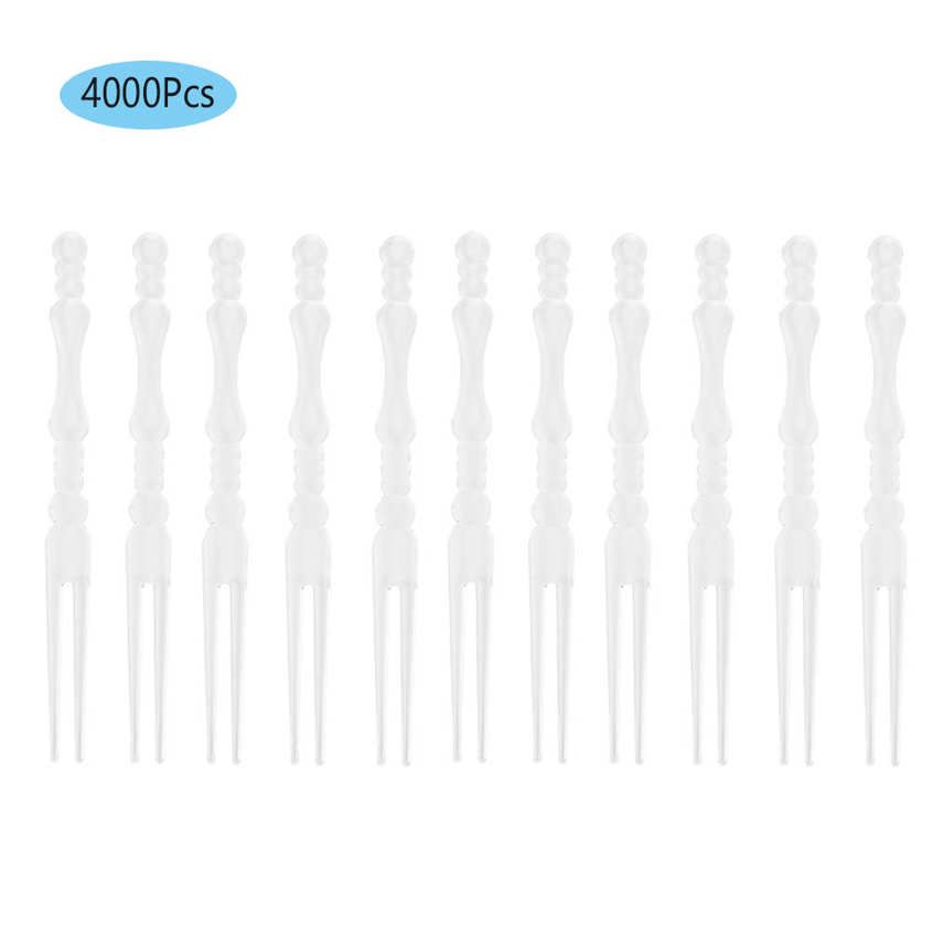 4000Pcs Fruit Fork Acrylic Hotel KTV Diposable Cocktail Tasting Appetizer Dessert