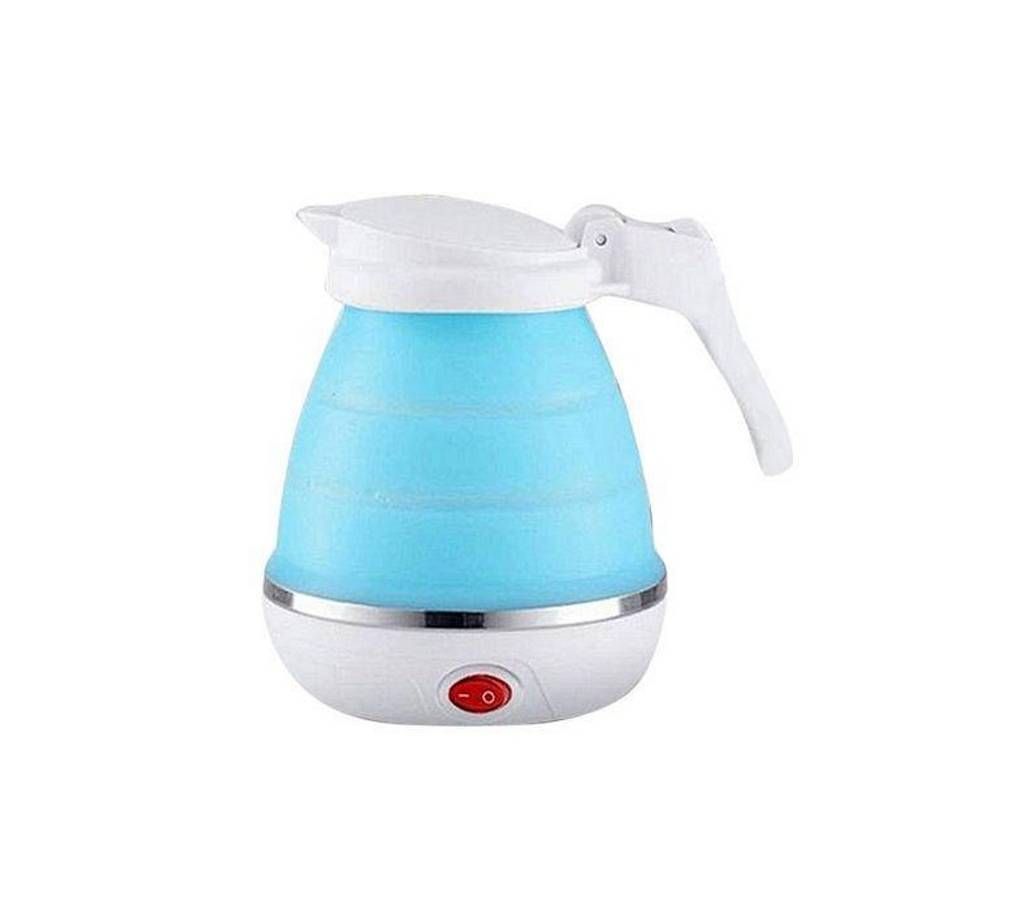 Foldable electric kettle for Traveling - White and Blue