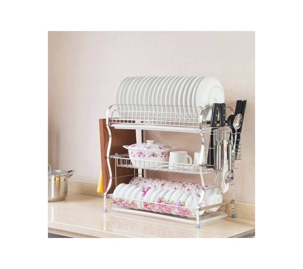 Stainless steel dish rack 3 layer