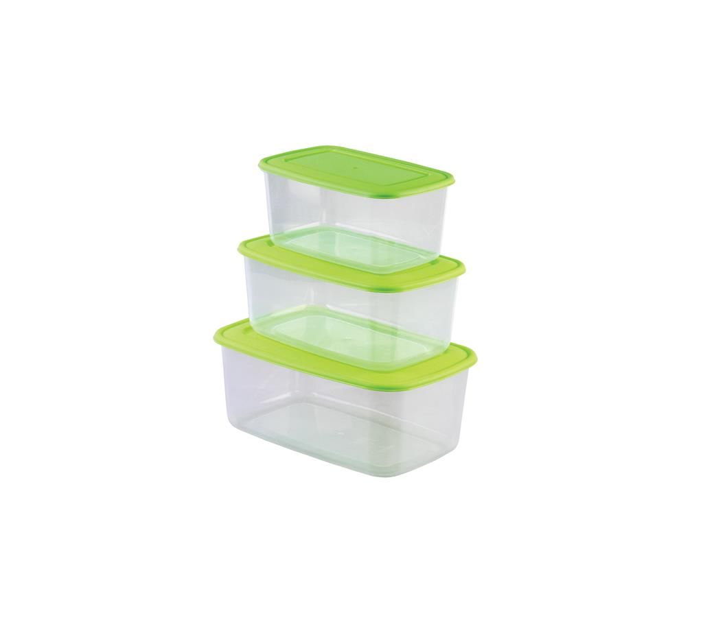 78511 Classic Food Container 3L - Transparent (Combo of 3)