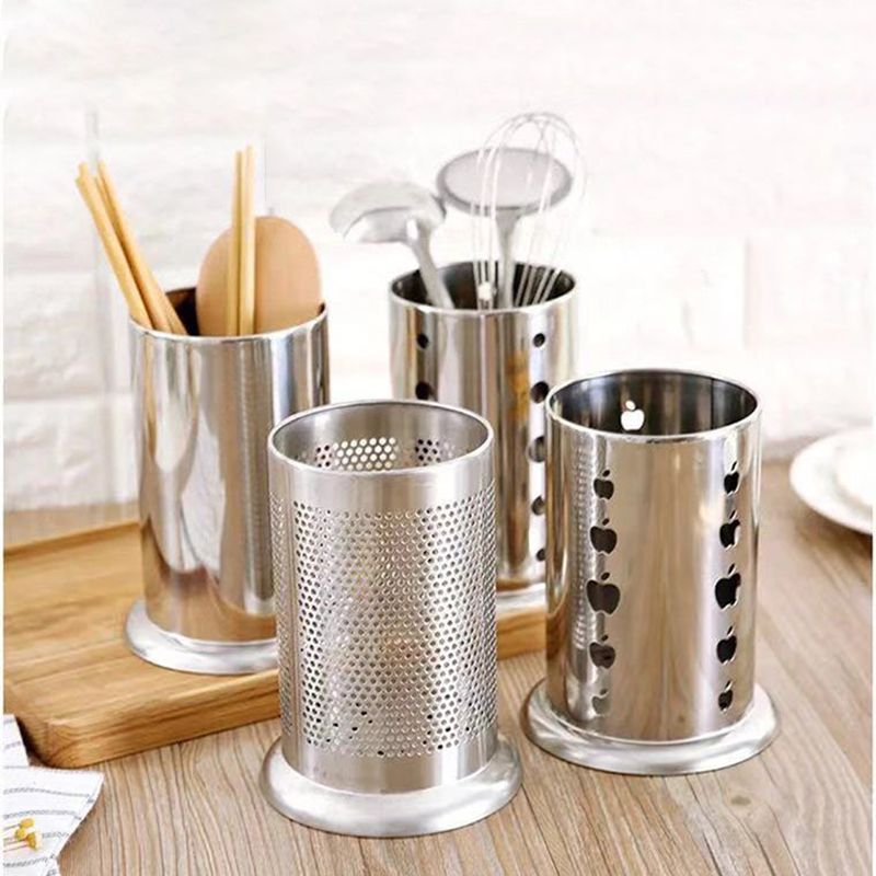 Stainless Steel Kitchen Organizer Chopsticks Holder Storage Rack Drainer Spoon and Fork Organizer Chopsticks Rack Organizer Silver Kitchen Utensil Organizer Durable