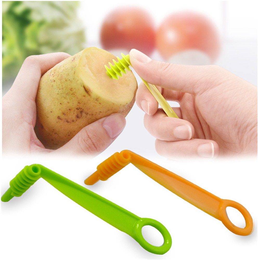 1pc Manual Spiral Screw Slicer Plastic PP Potato Carrot Cucumber Vegetables Spiral Knife Kitchen Tools-