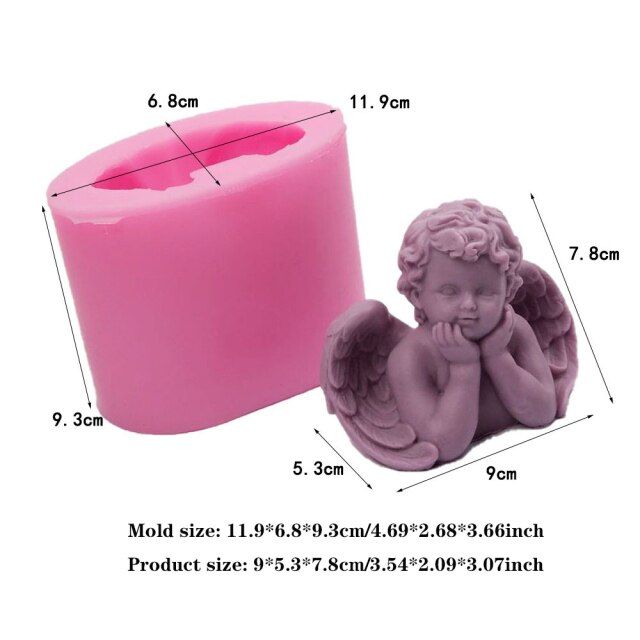 3d Angel Candle Mold Cake Decoration Tools Chocolate Mold Diy Biscuit Baking Mold Kitchen Baking Tools