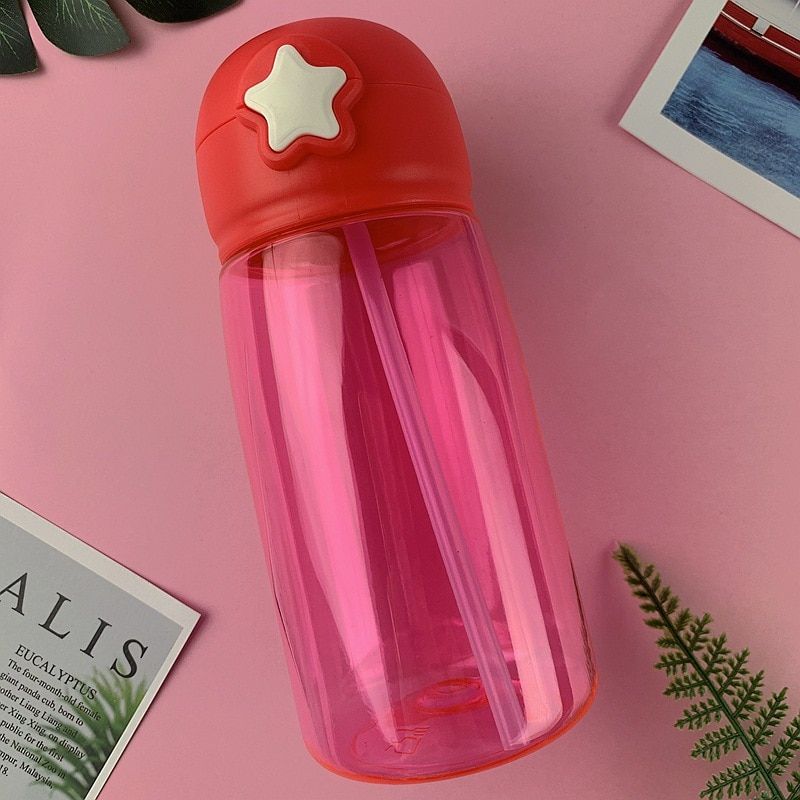 Kids Water Bottle Sippy Cup Creative Cartoon Baby Feeding Cups with Straws Leakproof Water Bottles Outdoor 480 ML Tea Cup
