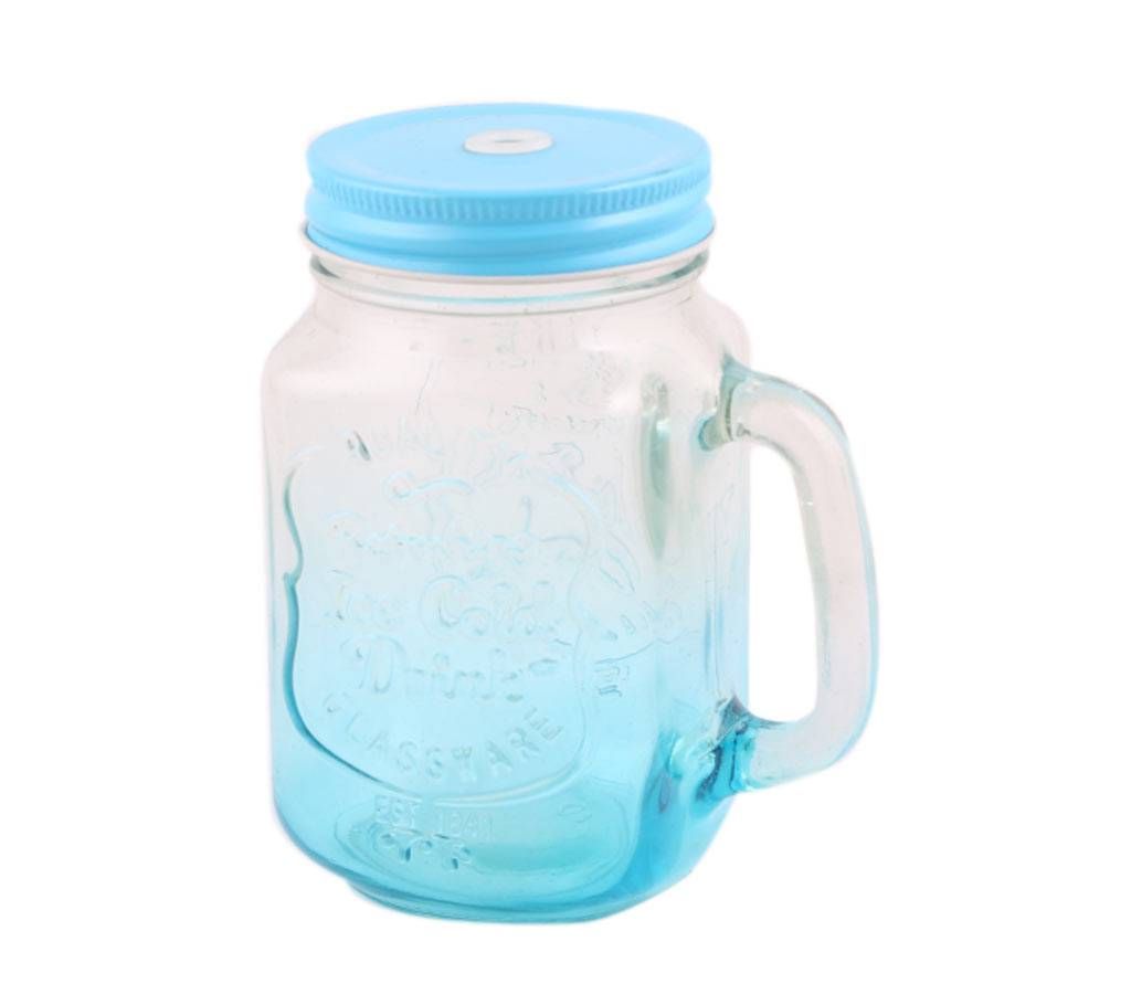 Juice Water Coffee Mug with straw Hole Lid 