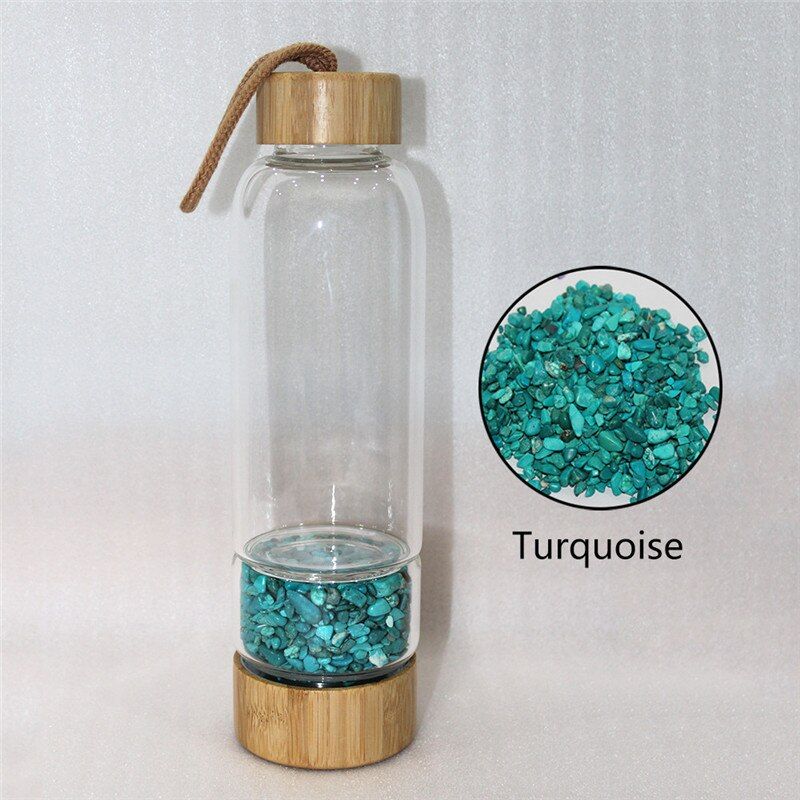 Wholesale Natural Quartz Irregularity Crystal Gravel Bottle Glass Water Gravel Stone Cup Gift giving Drinkware