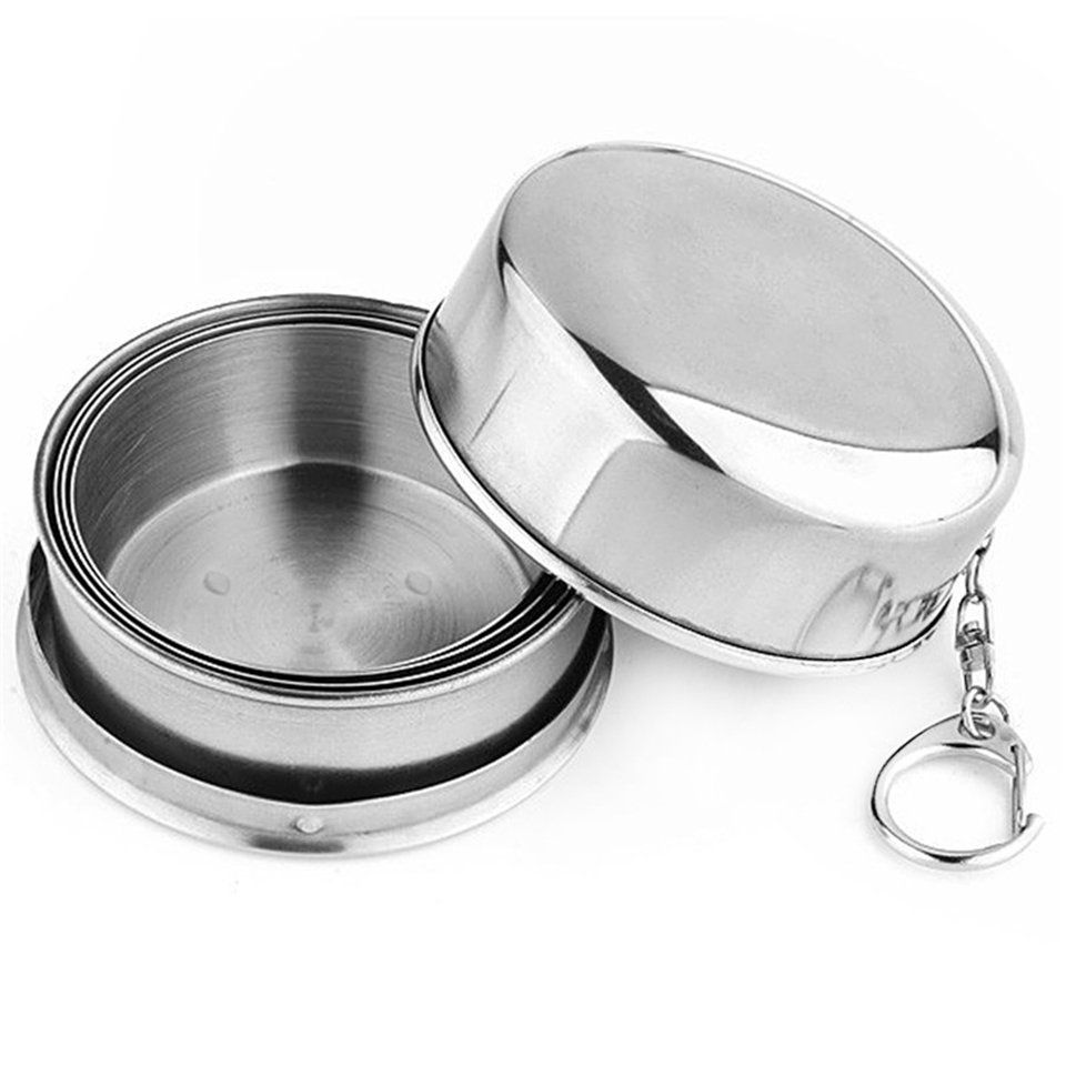 LA Excursion Outdoor Travel Camping Stainless Steel Cup Folding  Travel Small Cup