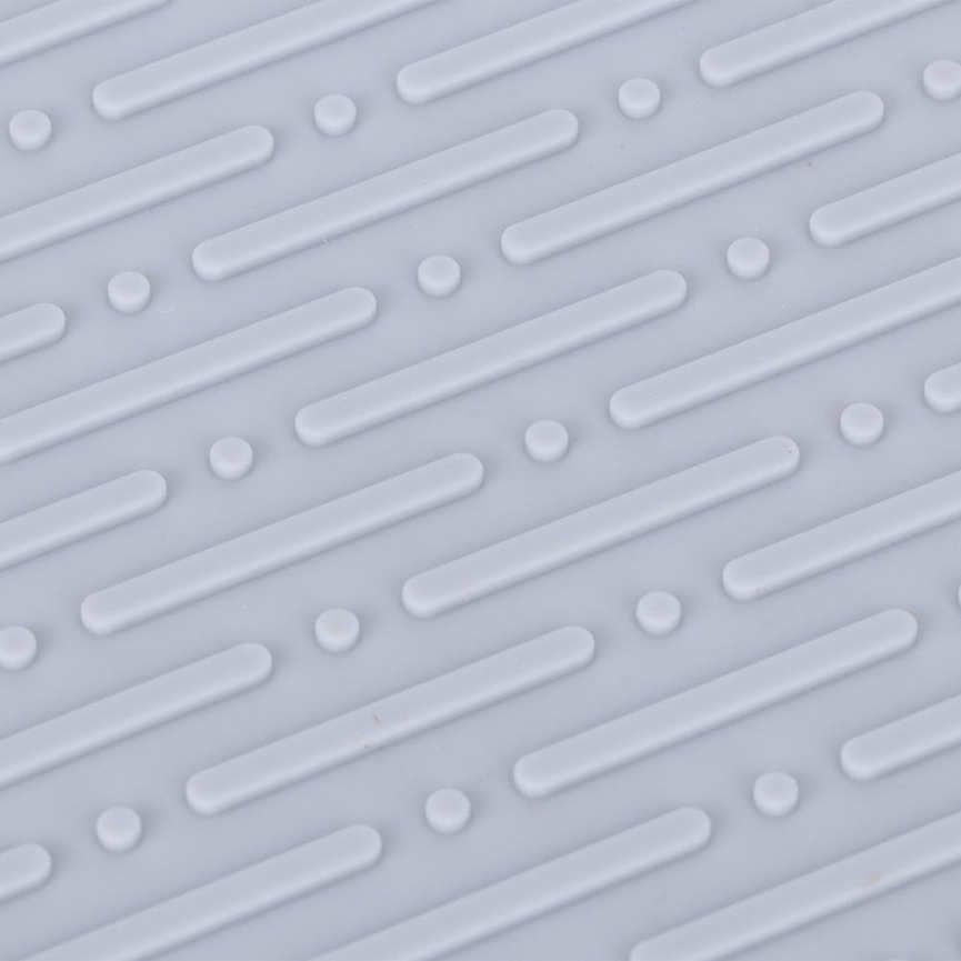 Draining Rack Mat Silicone Pad Non-Slip Soda Bottles Drying Kitchen Accessories Gray