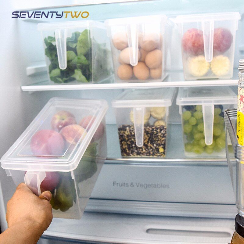 Kitchen Refrigerator Storage Box Eggs Fruits Dumplings Vegetable Storage Box Foods Container Sealing Box Stationery