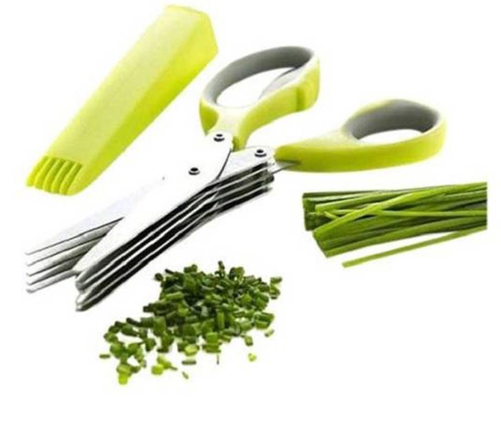 Vegetable Cutter 5 Blade Scissor-Green
