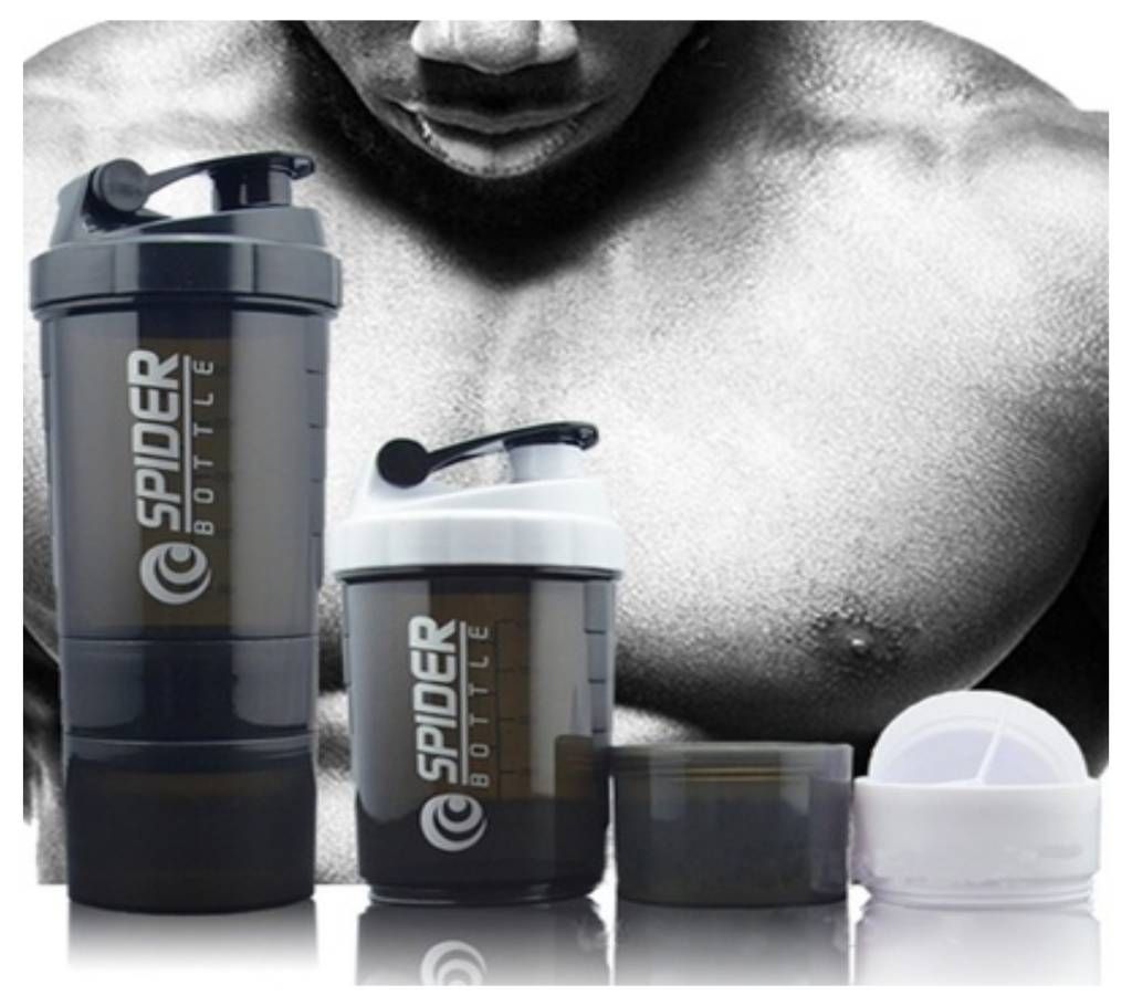 sport shaker water bottle 3 in 1