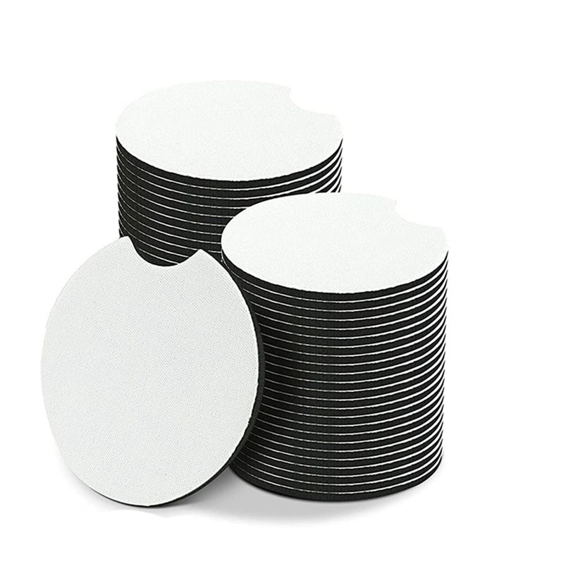 50 Pieces of Sublimation Blank Products-Sublimation Coaster Blank Suitable for DIY Crafts,Car Coaster Painting Projects