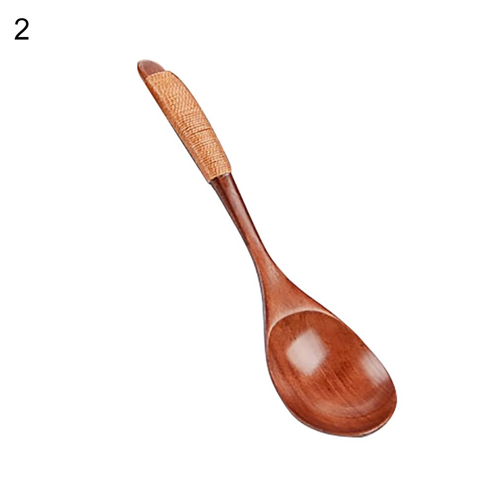 Wooden Binding Kitchen Tool Portable Environmental Soup Coffee Stirring Spoon