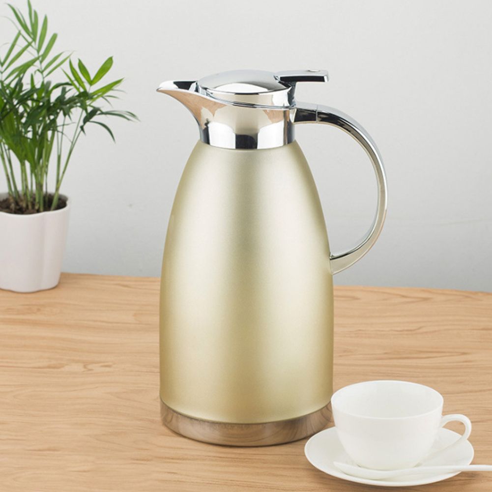 Yfashion hermal Hot Water Jug Pitcher Stainless Steel Household Bottle Coffee ea Kettle Volume:2.3L（304）