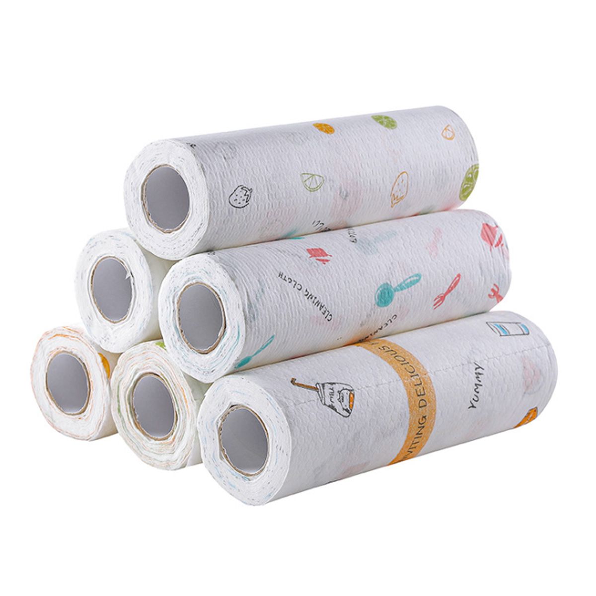 Disposable Kitchen Rag, One-time Uses Kitchen Cleaning Lazy Men Rag Paper, Absorbs Water Oil Wipe Di