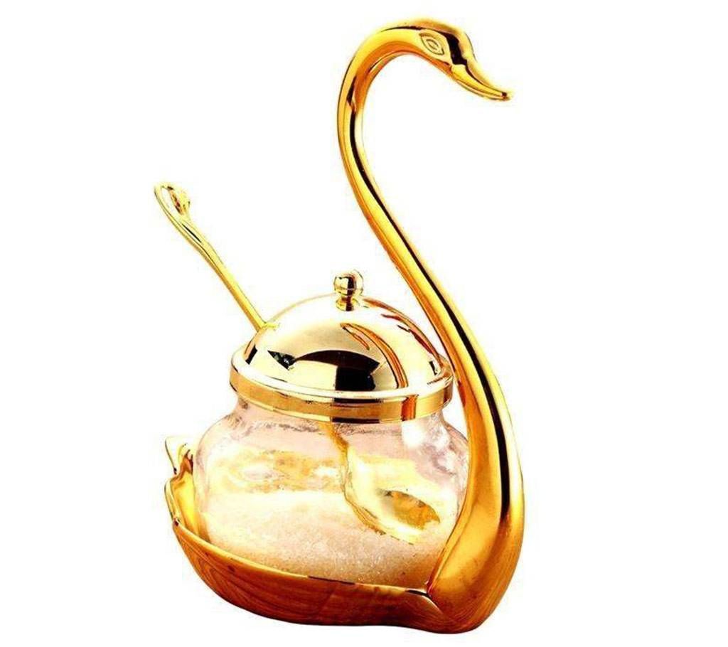 Swan Sugar Bowl with Spoon