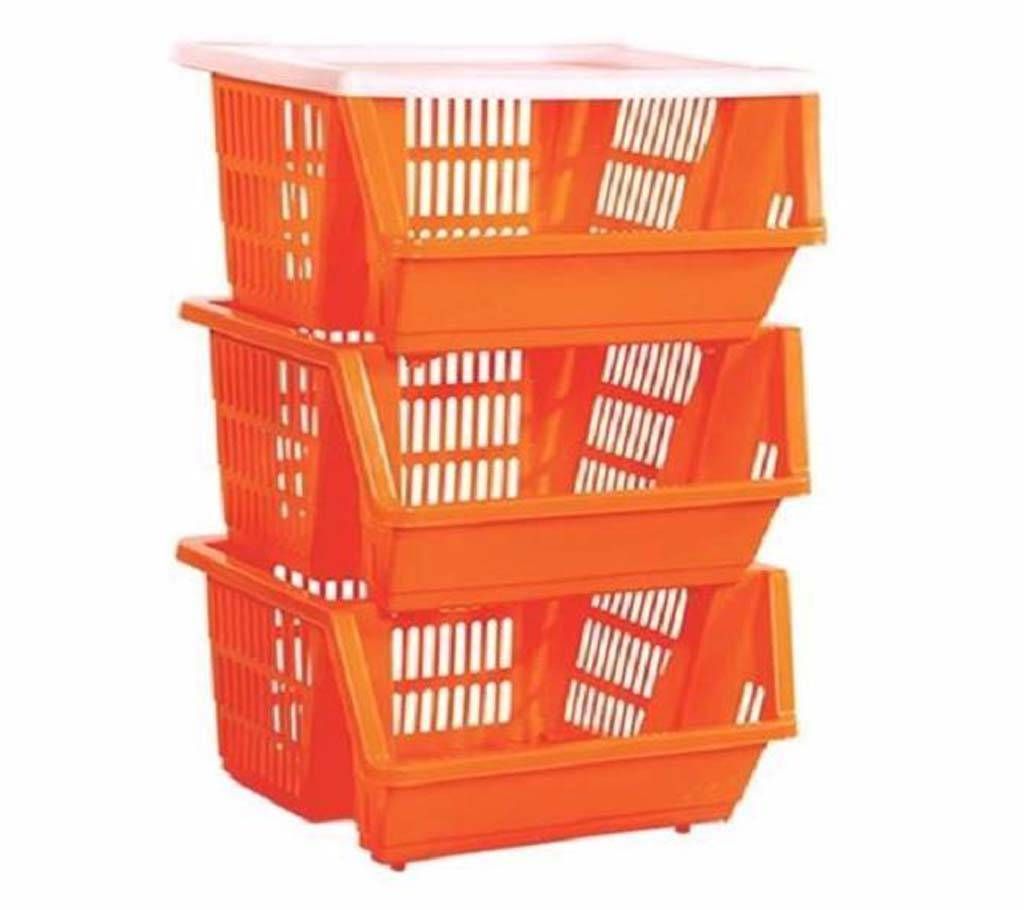 Kitchen Rack with Cover Orange