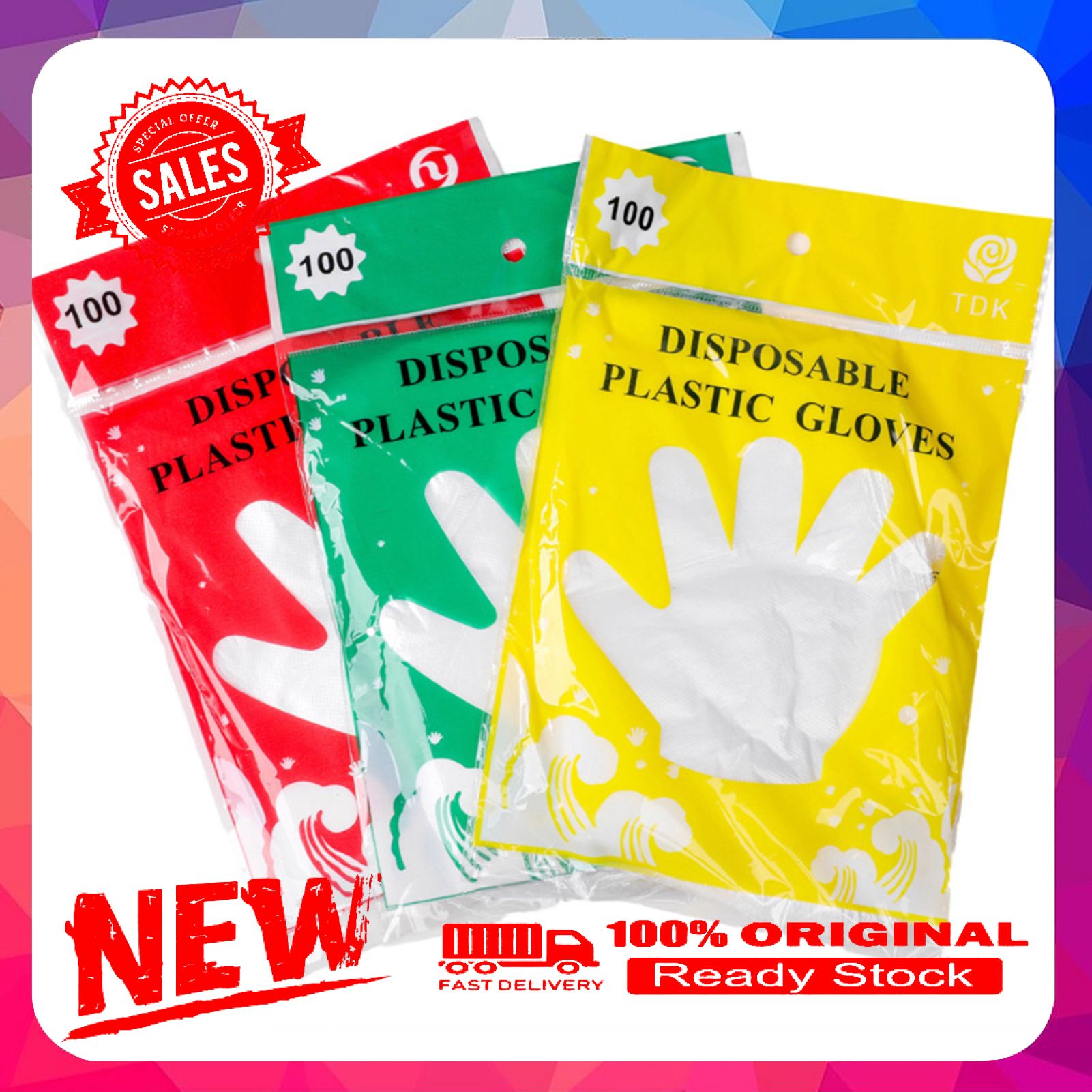 500Pcs Disposable Food Grade PE Kitchen Restaurant Dishwashing Protective Gloves