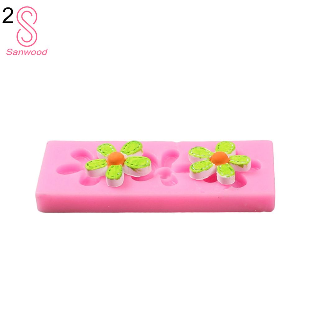 Cute Flower Silicone Cake Decor Mold Fondant Chocolate Clay Soap DIY Mould Tool