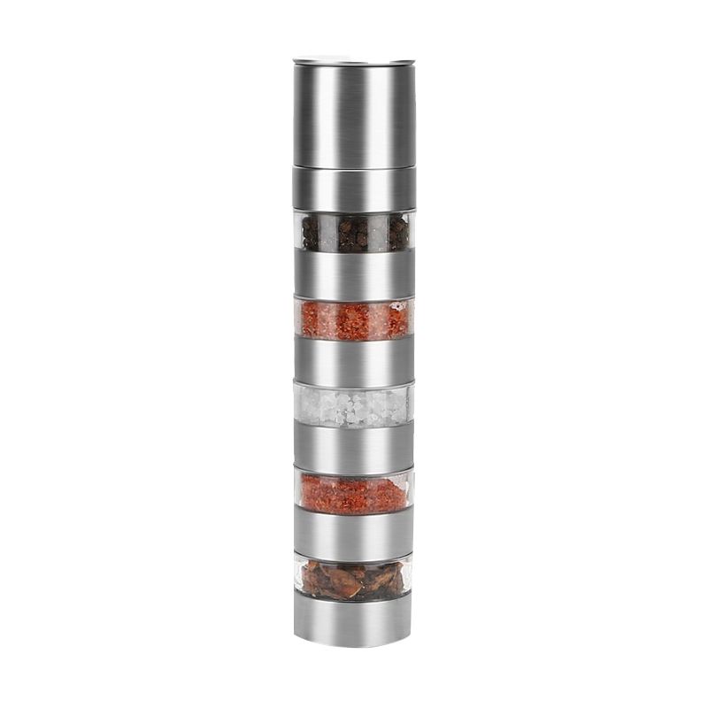 Salt and Pepper Grinder, Stainless Steel Salt Grinders and Pepper Mill Set with Adjustable Ceramic Rotor