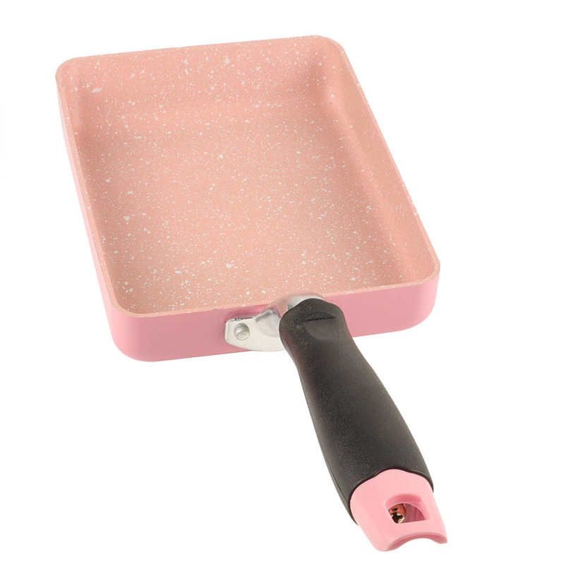 Nonstick Frying Pan Aluminum Cookware Pancake Egg Jar Household Use Pink Durable
