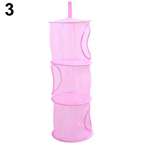 3 Shelf Hanging Storage Net Kids Toy Organizer Bag Bedroom Wall Door Closet