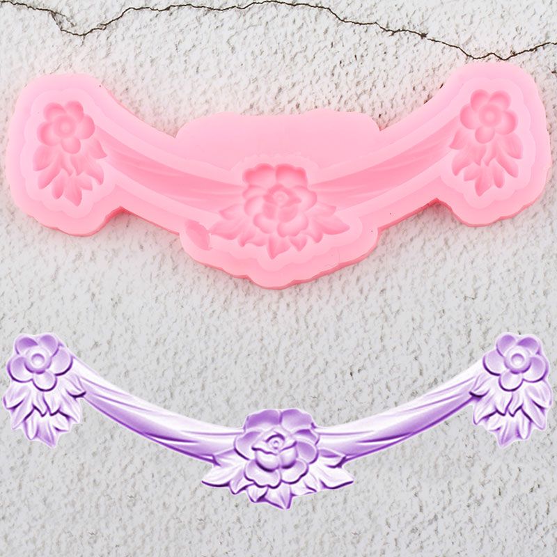 Sugarcraft Flower Cake Border Silicone Mold Wedding Cupcake Fondant Cake Decorating Tools Candy Clay Chocolate Gumpaste Moulds