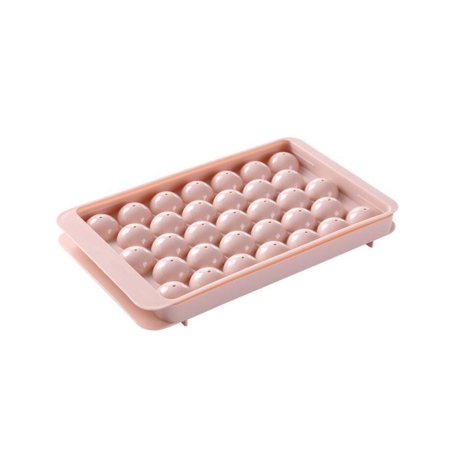 Smaill Ice Ball Maker Plastic Ball Shape Ice Cube Mold with Lids Fridge  Food Fruit Cubes Mould