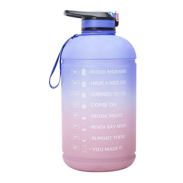 1 Gallon/128OZ Drinking Sports Water Bottle With Time Marker Leakproof BPA Free Motivational Fitness Gym Drinkware 3.8L Kettle