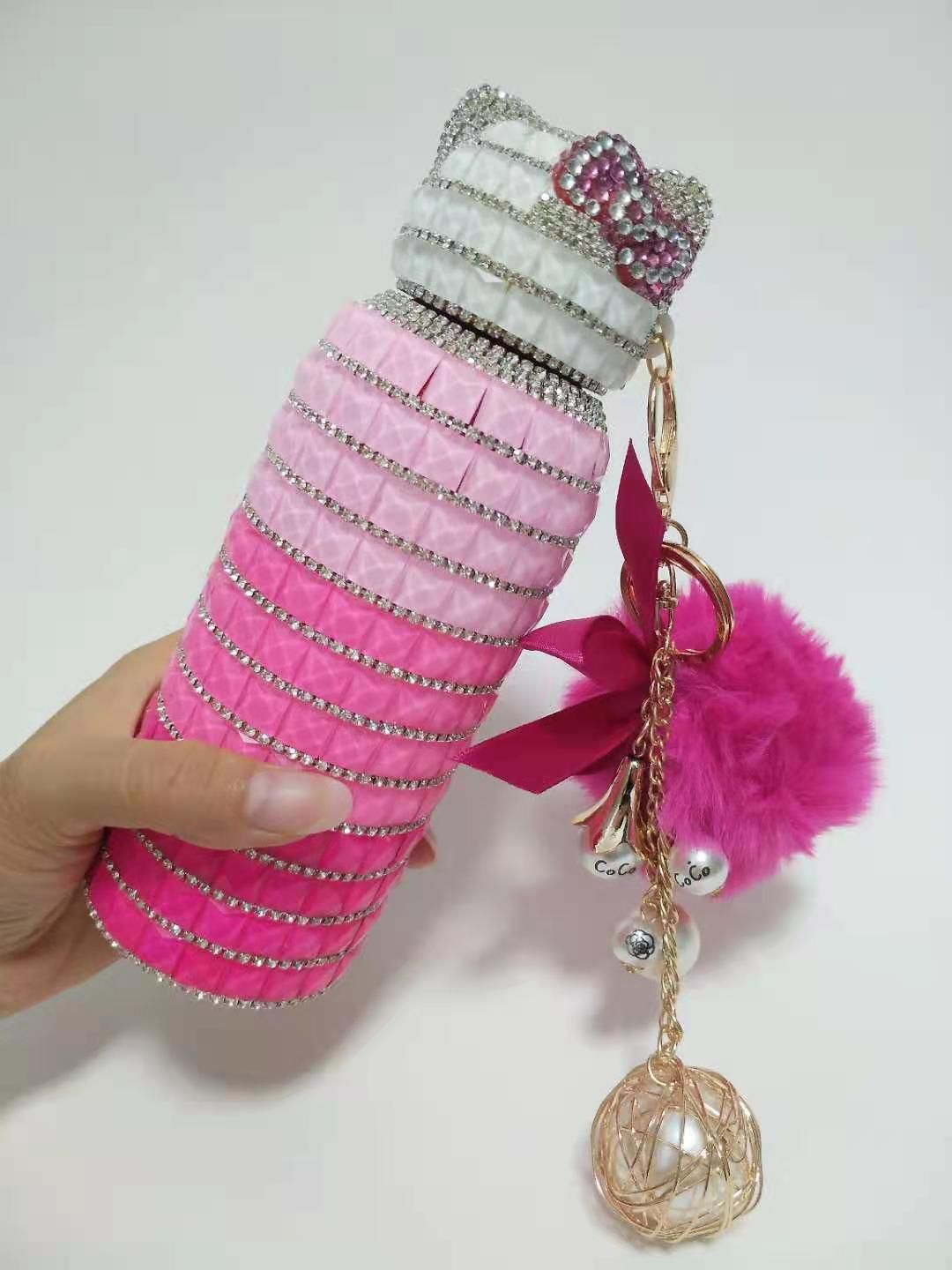 Cute Handmade Girl Diamond-Encrusted Thermal Water Cup