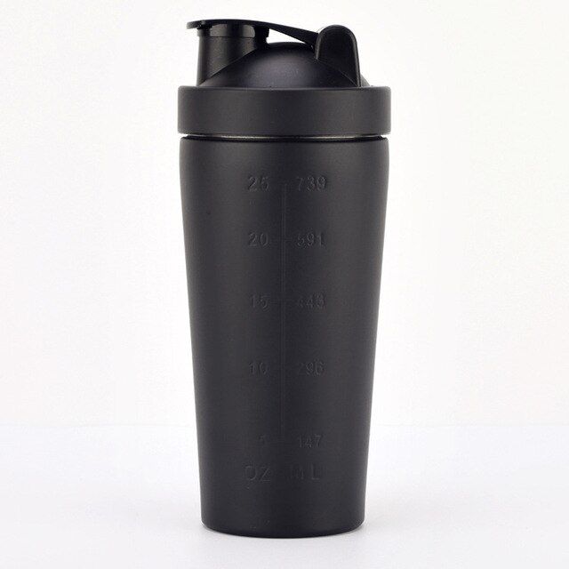 Protein Shaker Cup 304 stainless steel shake cup fitness protein powder milk beverage mixing Blender non-insulation cup 20/25oz