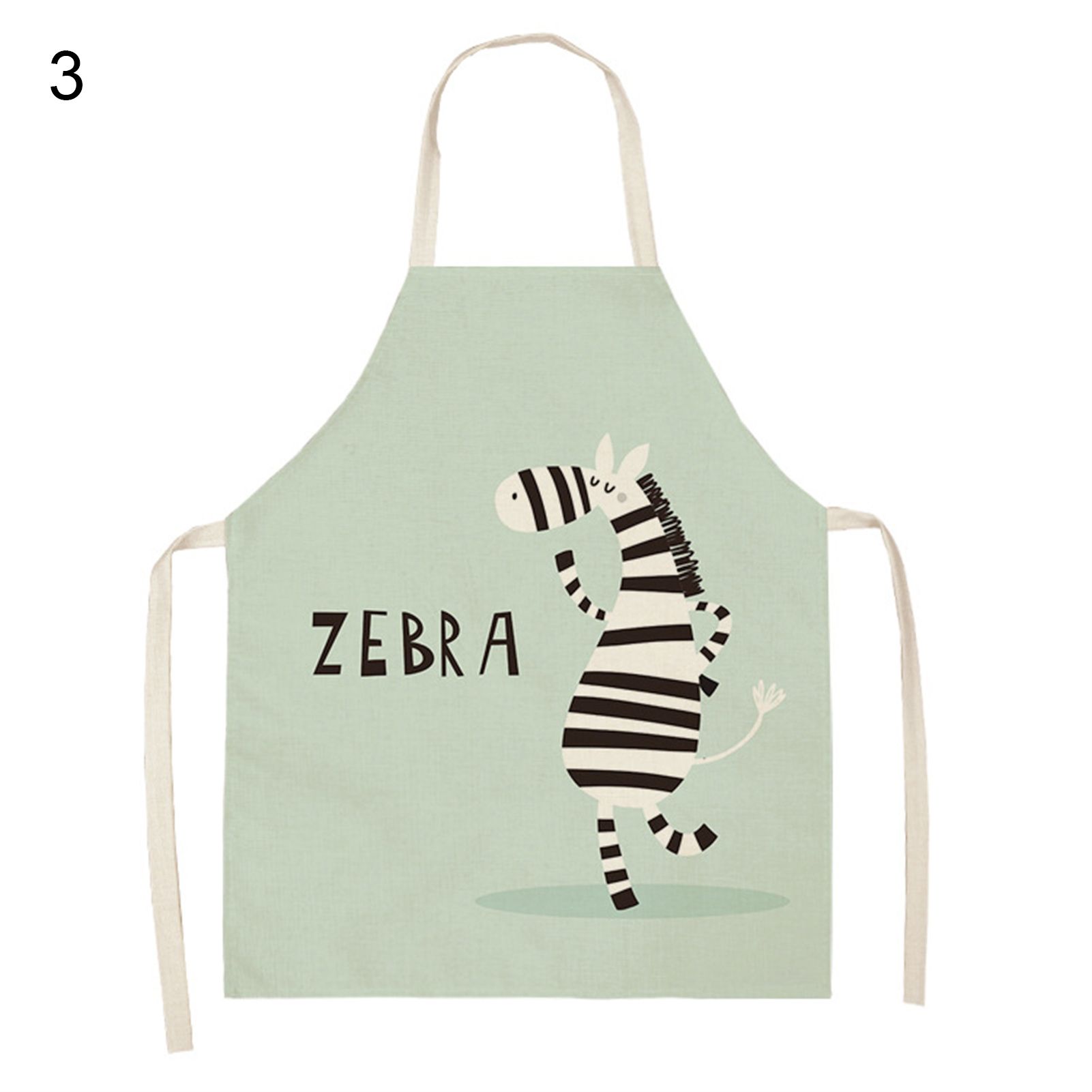 Cooking Apron Hard to Fade Creative Cartoon Animal Pattern Cooking Apron