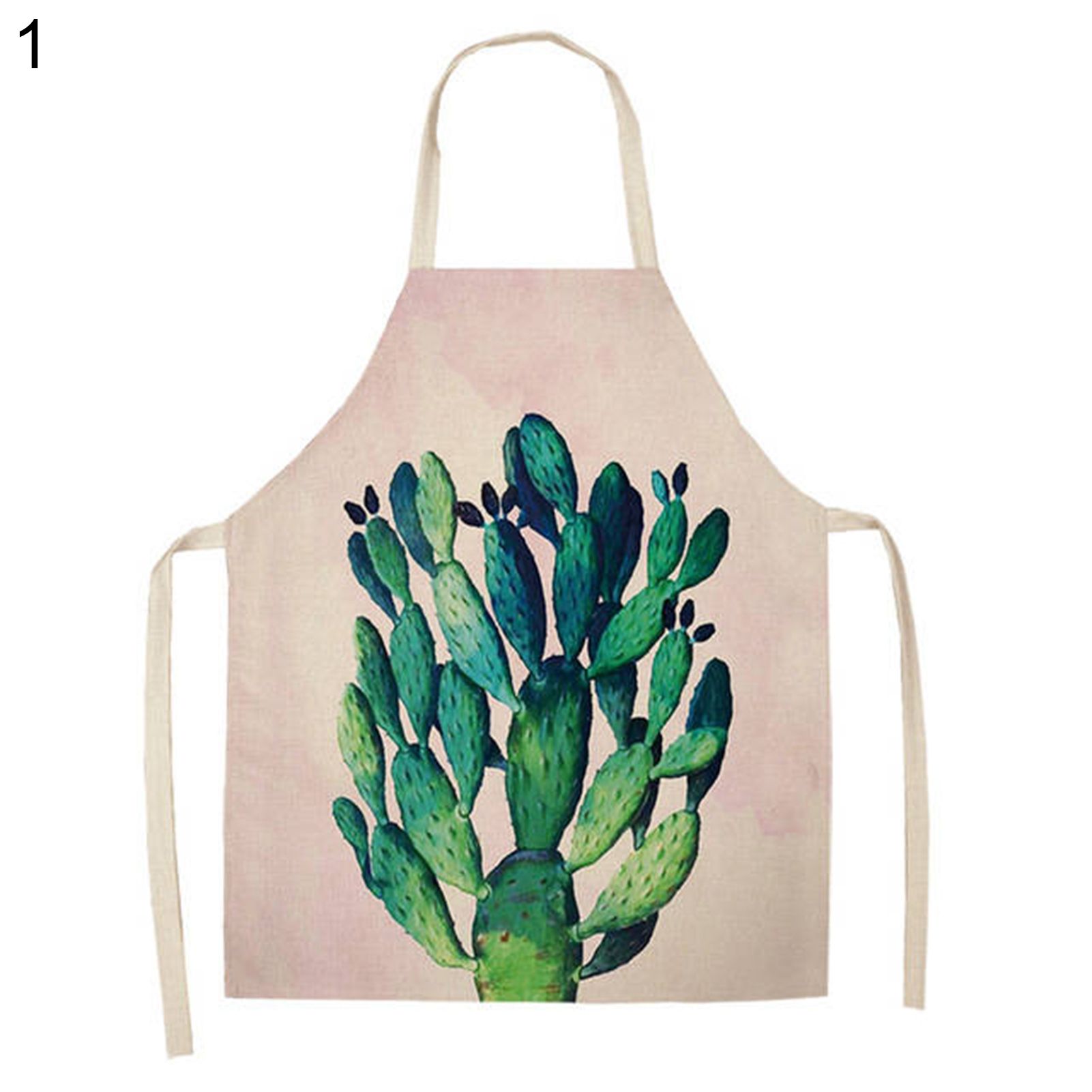 Kitchen Bib Clear Pattern Women Ctus Printed Cooking Apron