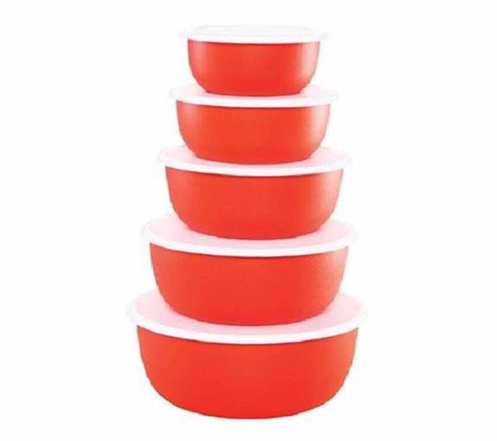Classic Round Container 5 Pcs Set Trans