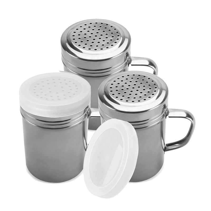 Seasoning Bottle,3Pcs Spice Bottle Airtight Seasoning Bottle Shaker Kitchen Gadget (Jars with Handle)